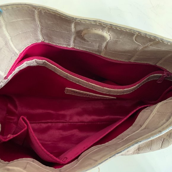 Francesco Biasia Alligator Print Leather Bag - Picture 4 of 5